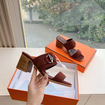 KUTE 60 SANDAL IN CHESTNUT BROWN SUEDE