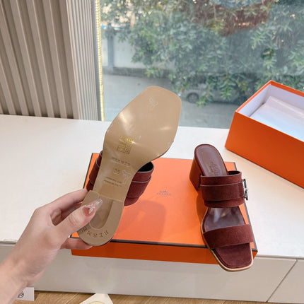 KUTE 60 SANDAL IN CHESTNUT BROWN SUEDE