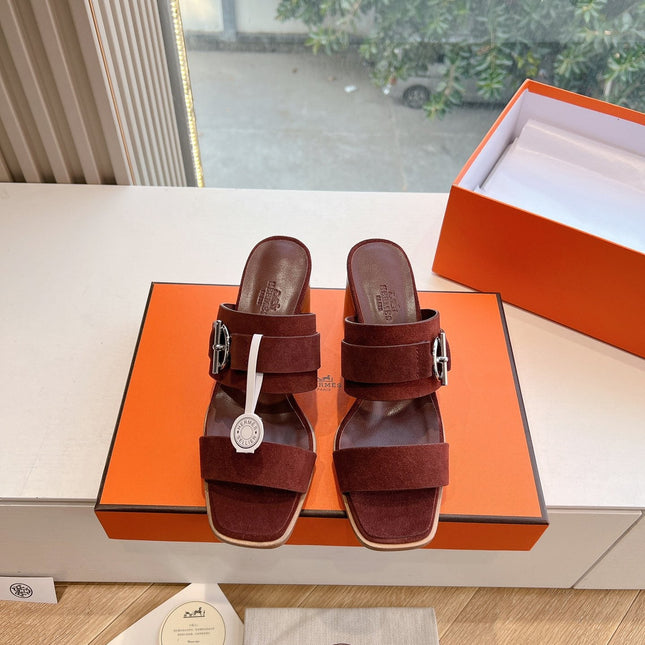 KUTE 60 SANDAL IN CHESTNUT BROWN SUEDE