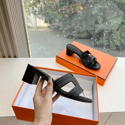 0ASIS SANDAL IN BLACK MIX WHITE CALFSKIN