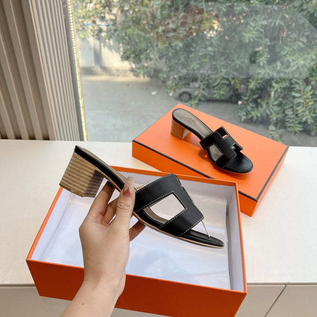 0ASIS SANDAL IN BLACK CALFSKIN