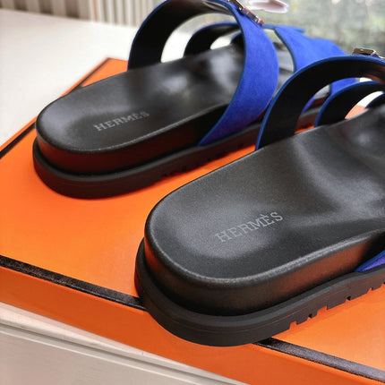 CHYPRE SANDAL IN COBALT BLUE SUEDE