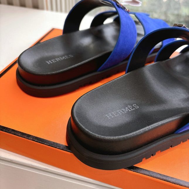 CHYPRE SANDAL IN COBALT BLUE SUEDE