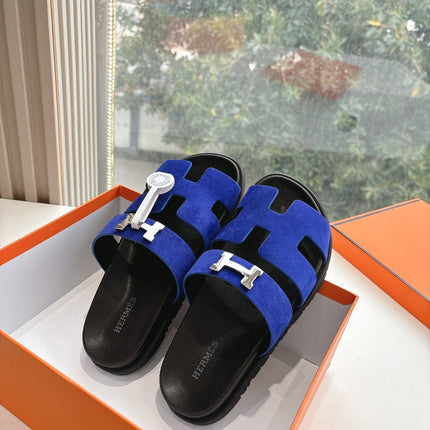CHYPRE SANDAL IN COBALT BLUE SUEDE