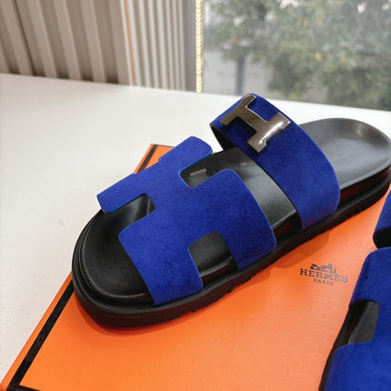 CHYPRE SANDAL IN COBALT BLUE SUEDE