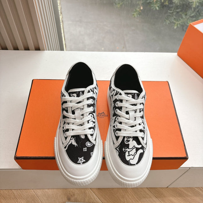 GET SNEAKER IN BLACK MIX WHITE MAXI CANVAS AND CALFSKIN