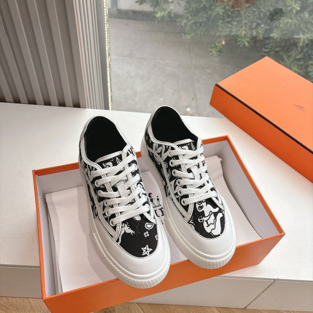 GET SNEAKER IN BLACK MIX WHITE MAXI CANVAS AND CALFSKIN