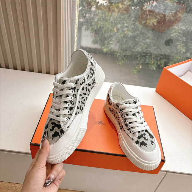 GET SNEAKER IN BLACK MIX PALE GRAY MAXI CANVAS AND CALFSKIN