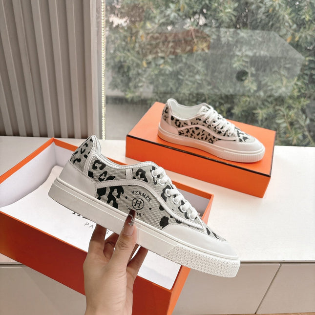 GET SNEAKER IN BLACK MIX PALE GRAY MAXI CANVAS AND CALFSKIN