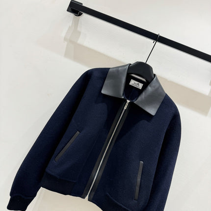 HERMES 25S CASHMERE COAT WITH SHEARLING COLLAR 251