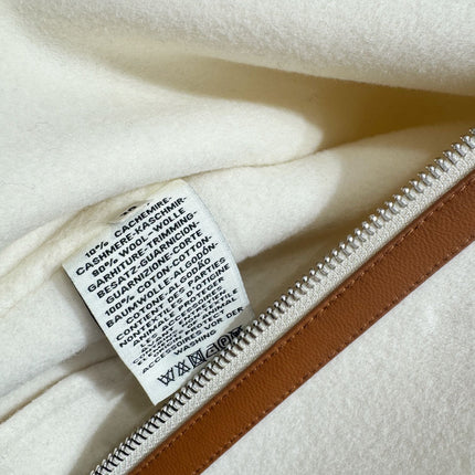 HERMES 25S CASHMERE COAT WITH SHEARLING COLLAR 253