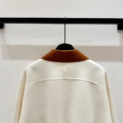 HERMES 25S CASHMERE COAT WITH SHEARLING COLLAR 253