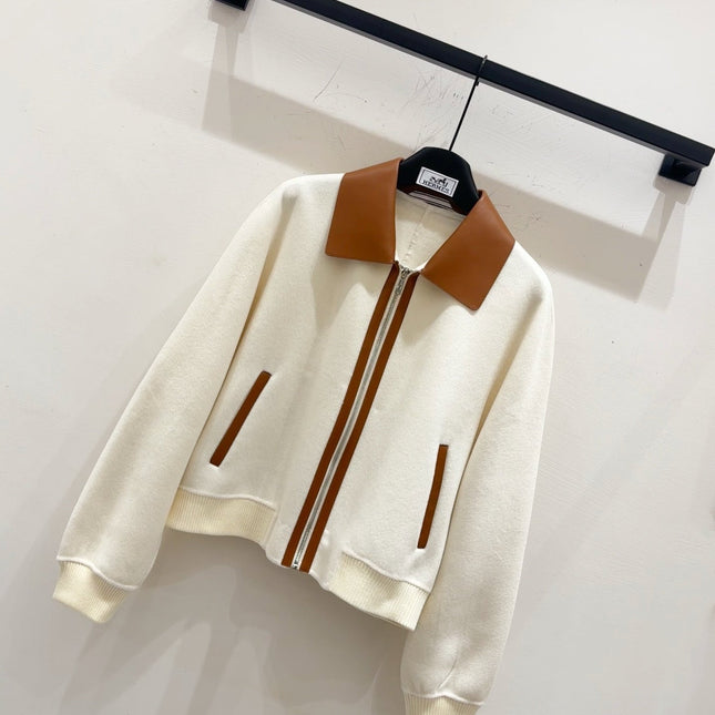 HERMES 25S CASHMERE COAT WITH SHEARLING COLLAR 253