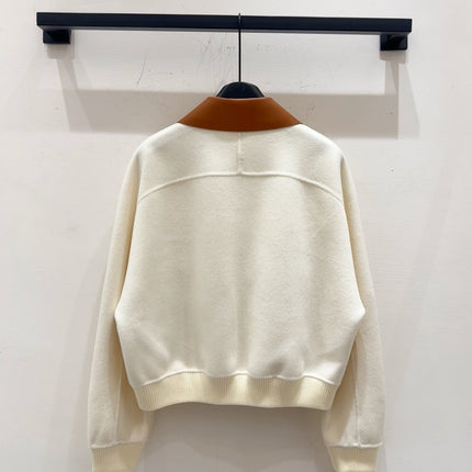 HERMES 25S CASHMERE COAT WITH SHEARLING COLLAR 253