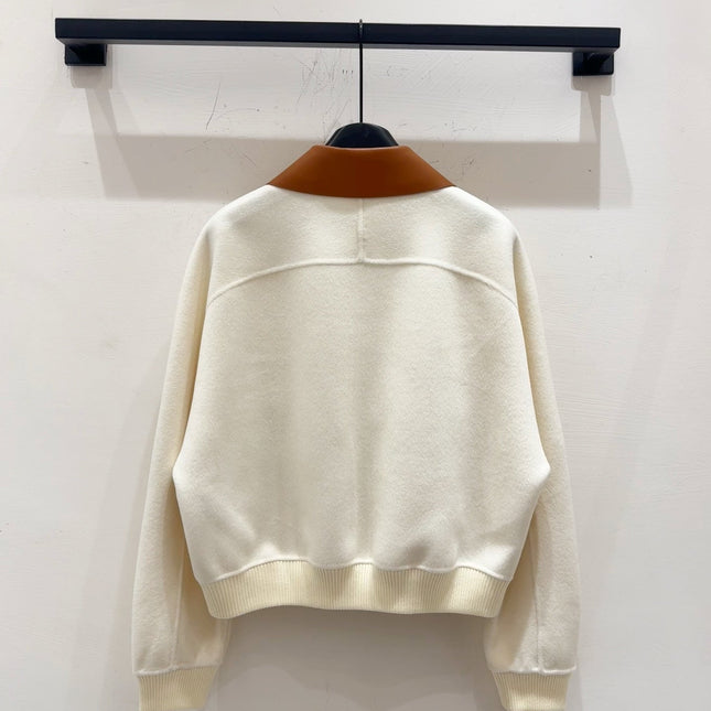 HERMES 25S CASHMERE COAT WITH SHEARLING COLLAR 253