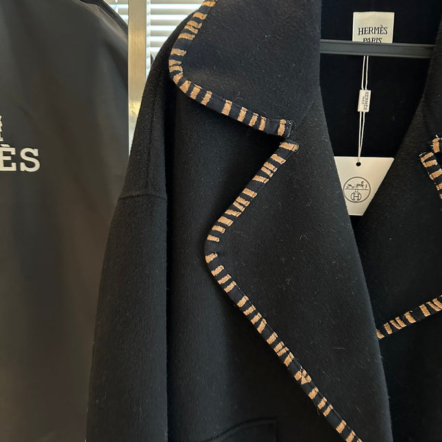 HERMES 25S DESIGNER CASHMERE COAT 180