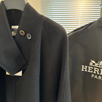 HERMES 25S PREMIUM LONG COAT WITH STAND COLLAR 315