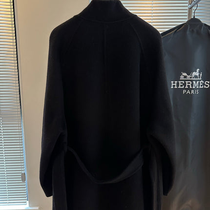HERMES 25S PREMIUM LONG COAT WITH STAND COLLAR 315