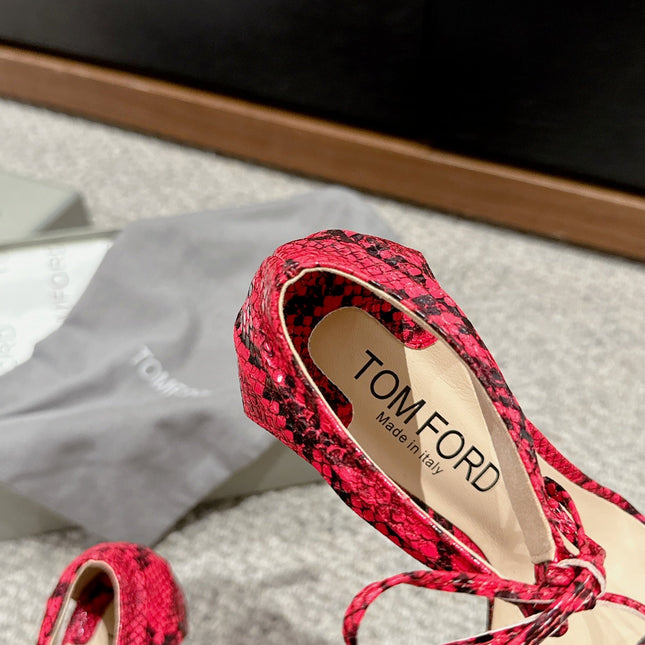 HIGH HEEL 10 CM SANDAL IN ROSE RED MIX BLACK CALFSKIN 684355