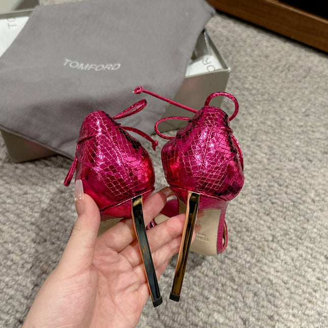 HIGH HEEL 10 CM SANDAL IN BRIGHT PINK CALFSKIN 684361