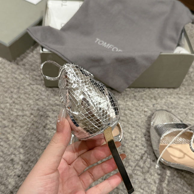 HIGH HEEL 10 CM SANDAL IN SILVER CALFSKIN 684362