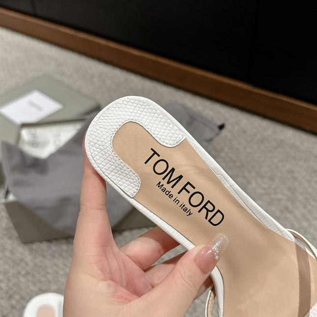 WHITNEY HIGH 6 CM MULE IN WHITE CROCODILE LEATHER