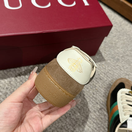 GG & ADIDAS SNEAKER BLACK AND BROWN CALFSKIN