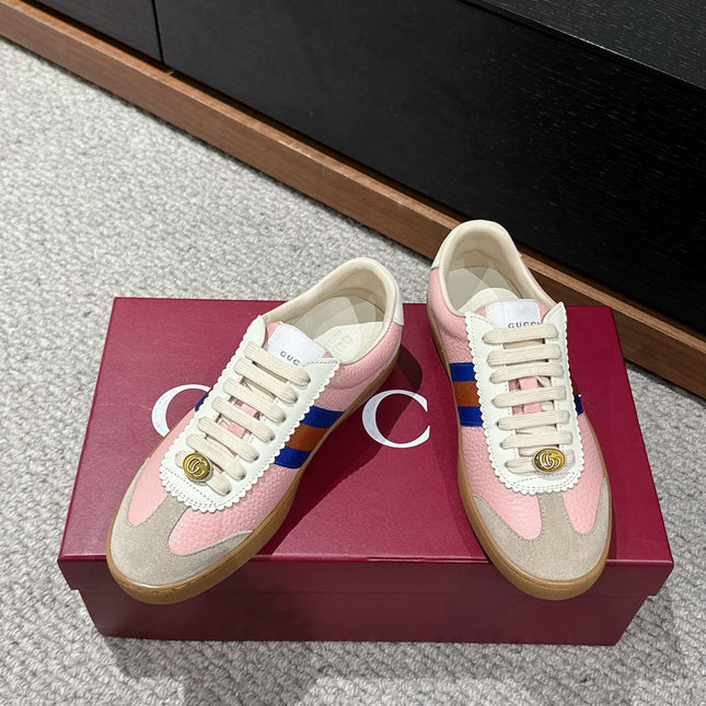 GG & ADIDAS SNEAKER LIGHT PINK CALFSKIN
