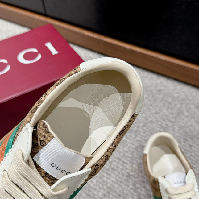 GG & ADIDAS SNEAKER LIGHT BROWN FABRIC