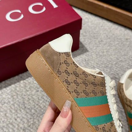 GG & ADIDAS SNEAKER LIGHT BROWN FABRIC