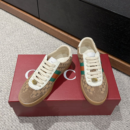 GG & ADIDAS SNEAKER LIGHT BROWN FABRIC