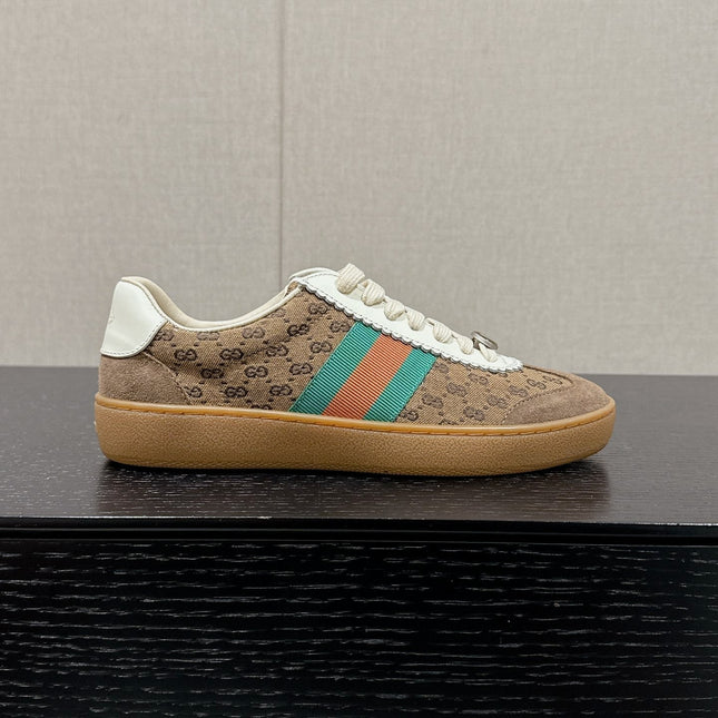 GG & ADIDAS SNEAKER LIGHT BROWN FABRIC