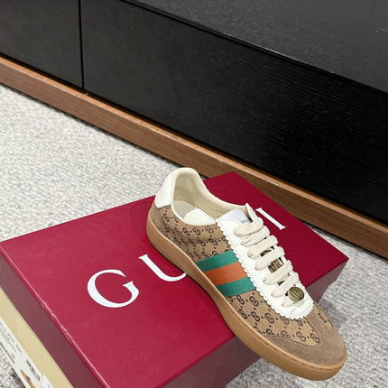 GG & ADIDAS SNEAKER LIGHT BROWN FABRIC