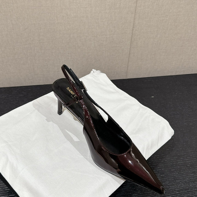 SL CHERISH SLINGBACK 75 WINE CALFSKIN