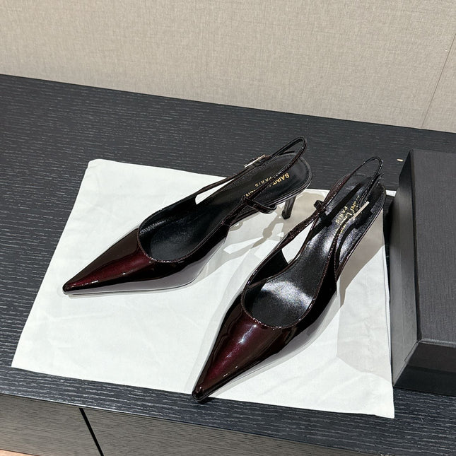 SL CHERISH SLINGBACK 75 WINE CALFSKIN