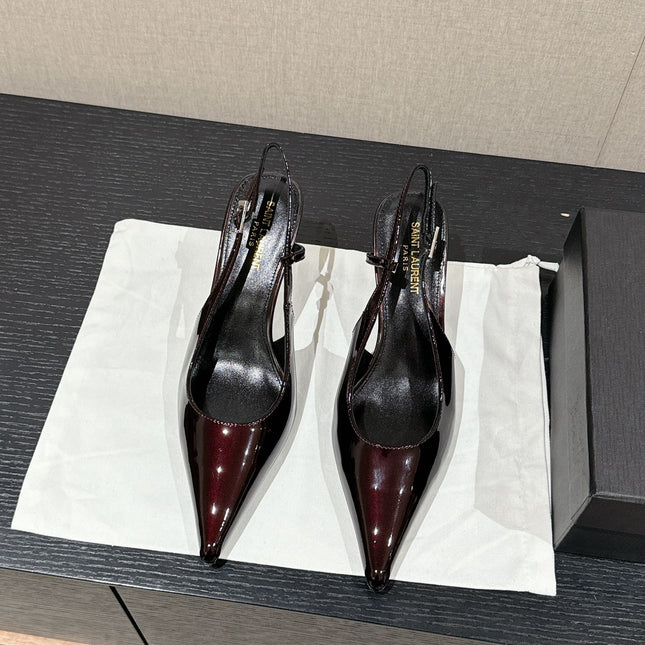 SL CHERISH SLINGBACK 75 WINE CALFSKIN
