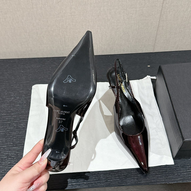 SL CHERISH SLINGBACK 75 WINE CALFSKIN
