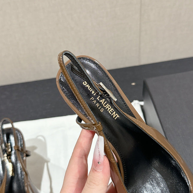 SL CHERISH SLINGBACK 75 CAMEL CALFSKIN