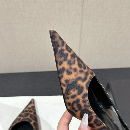 SL CHERISH LEOPARD SLINGBACK AMBER CANVAS