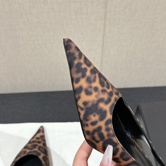 SL CHERISH LEOPARD SLINGBACK AMBER CANVAS