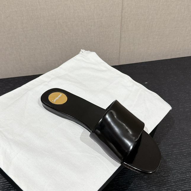 SL CARLYLE SLIPPERS BLACK CALFSKIN