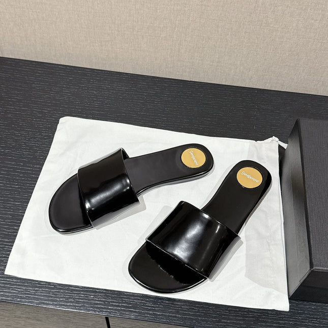 SL CARLYLE SLIPPERS BLACK CALFSKIN