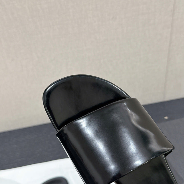 SL CARLYLE SLIPPERS BLACK CALFSKIN