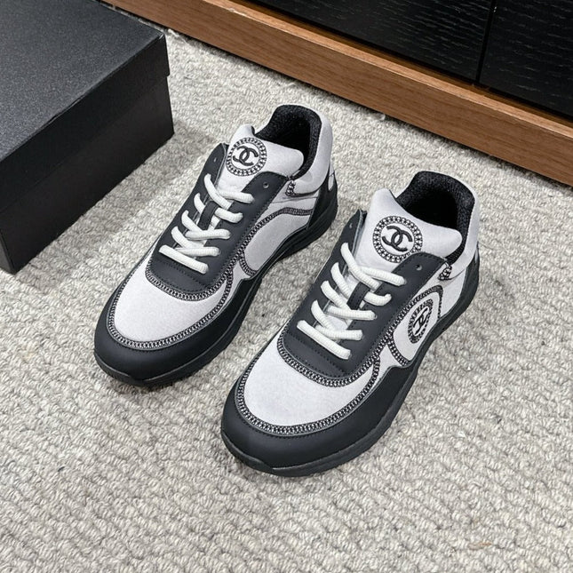 CLASSIC TRAINER IN GREY MIX BLACK FABRIC