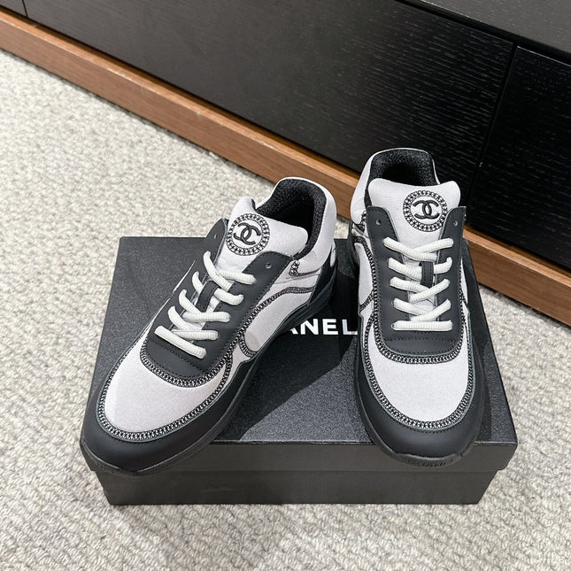 CLASSIC TRAINER IN GREY MIX BLACK FABRIC