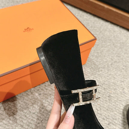 JANE BALLET FLAT BLACK VELVET