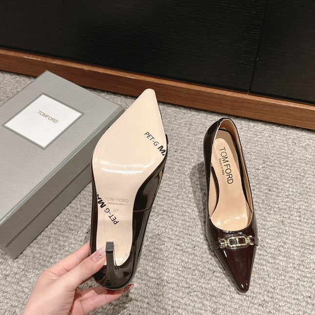 ROMAN HIGH-HEEL 10 CM IN PECAN BROWN CALFSKIN