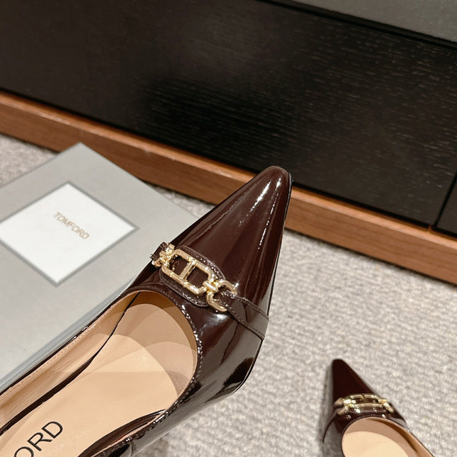 ROMAN HIGH-HEEL 10 CM IN PECAN BROWN CALFSKIN