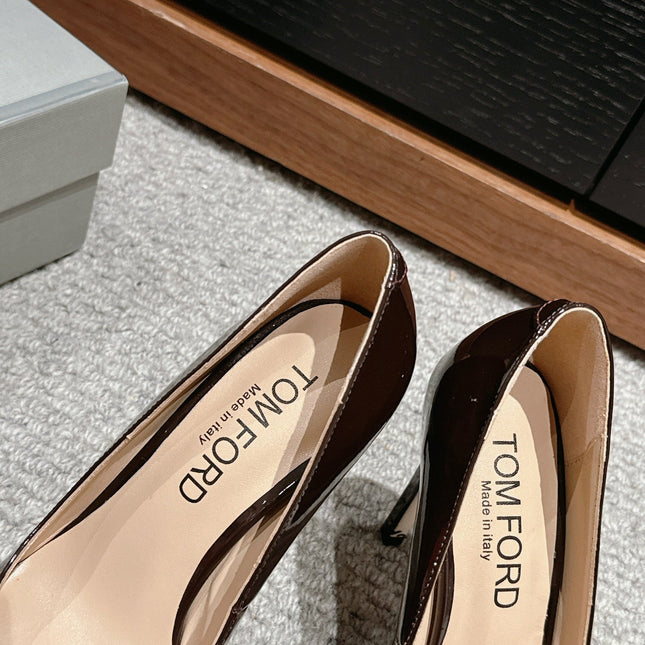 ROMAN HIGH-HEEL 10 CM IN PECAN BROWN CALFSKIN