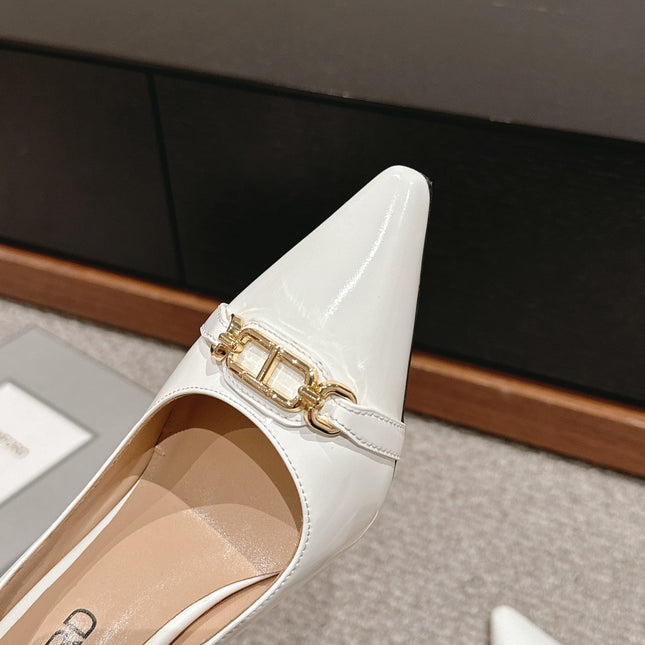 ROMAN HIGH-HEEL 10 CM IN WHITE CALFSKIN